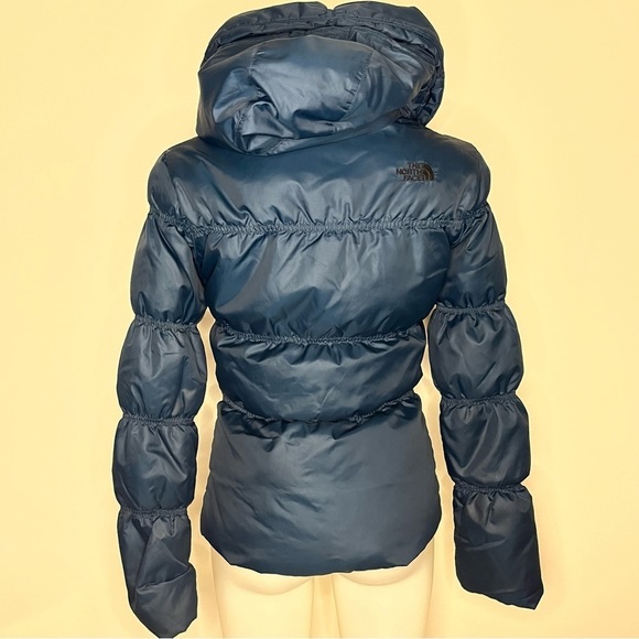 The North Face Puffer Quilted Jacket Teal 550 Insulated Hooded Women’s XS - Picture 6 of 11